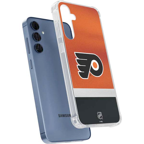 NHL Philadelphia Flyers Alternate Jersey Galaxy A55 5G Clear Case