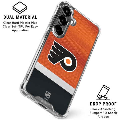 NHL Philadelphia Flyers Alternate Jersey Galaxy S26 Clear Case