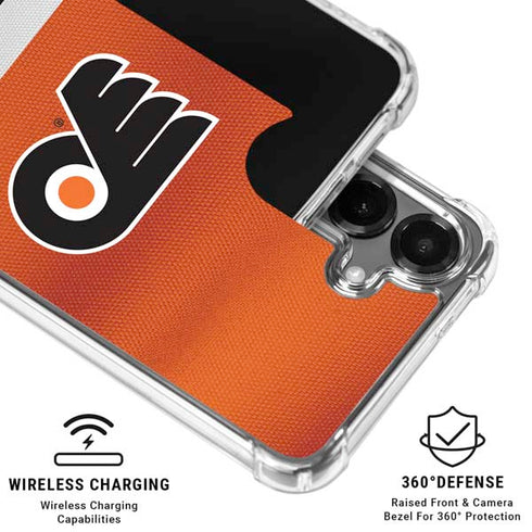 NHL Philadelphia Flyers Alternate Jersey Galaxy S26 Plus Clear Case