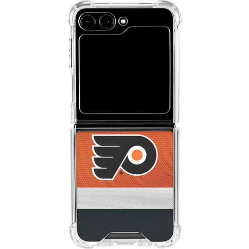NHL Philadelphia Flyers Alternate Jersey Galaxy Z Flip6 Clear Case
