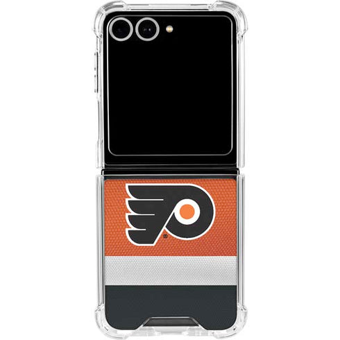 NHL Philadelphia Flyers Alternate Jersey Galaxy Z Flip7 Clear Case