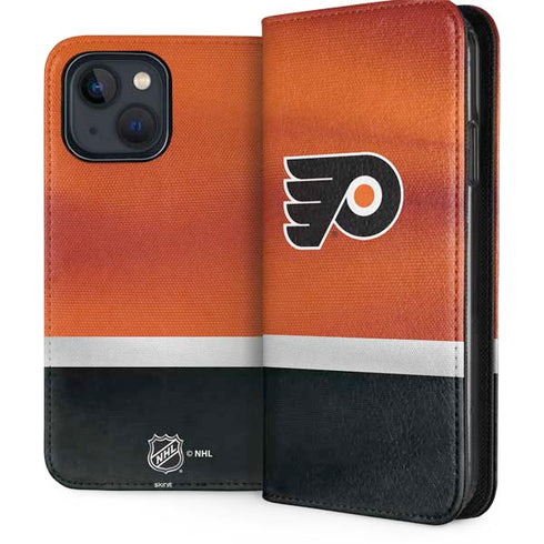 NHL Philadelphia Flyers Alternate Jersey iPhone 15 Plus Folio Case