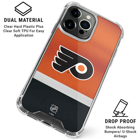NHL Philadelphia Flyers Alternate Jersey iPhone 16 Pro Max Clear Case