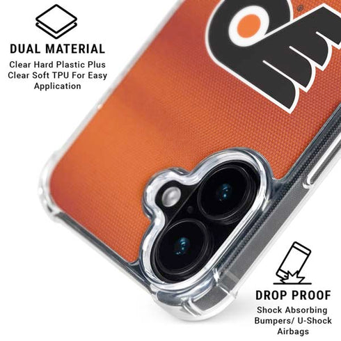 NHL Philadelphia Flyers Alternate Jersey iPhone 17 Clear Case