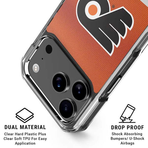 NHL Philadelphia Flyers Alternate Jersey iPhone 18 Pro Clear Case