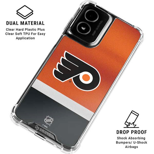 NHL Philadelphia Flyers Alternate Jersey Moto G Power 5G (2024) Clear Case