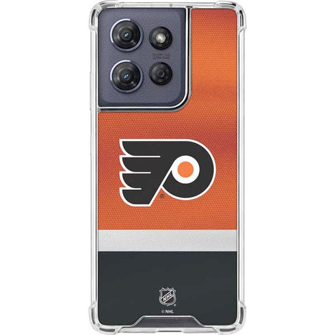 NHL Philadelphia Flyers Alternate Jersey Moto G Power 5G (2025) Clear Case