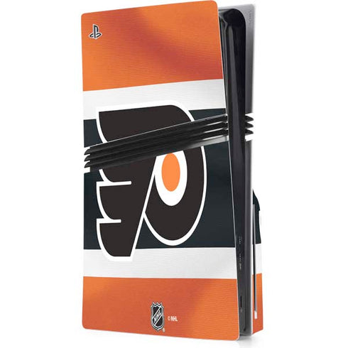 NHL Philadelphia Flyers Alternate Jersey PS5 Pro Disk Console Skin