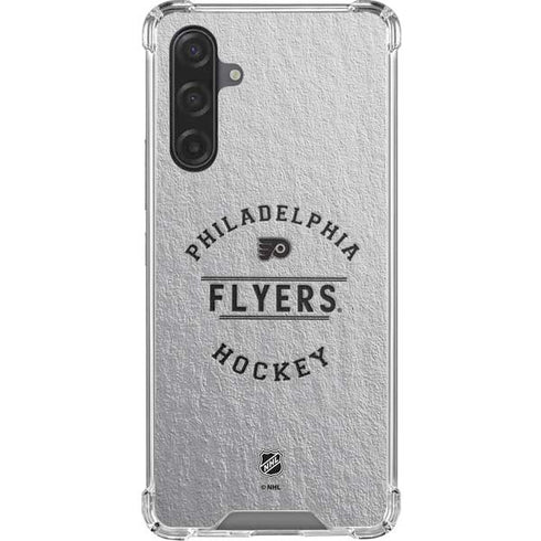 NHL Philadelphia Flyers Black Text Galaxy A17 Clear Case
