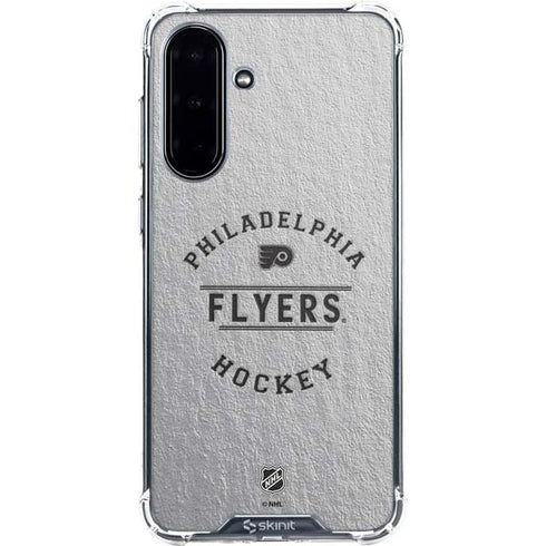 NHL Philadelphia Flyers Black Text Galaxy A36 5G Clear Case