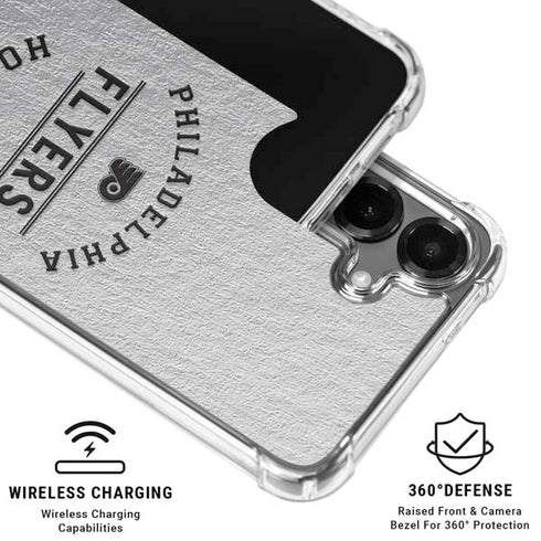 NHL Philadelphia Flyers Black Text Galaxy S26 Plus Clear Case