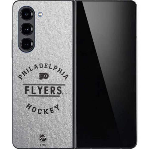 NHL Philadelphia Flyers Black Text Galaxy Z Fold5 5G Skin