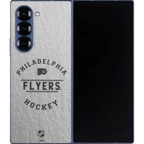 NHL Philadelphia Flyers Black Text Galaxy Z Fold6 Skin