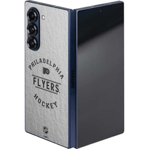 NHL Philadelphia Flyers Black Text Galaxy Z Fold6 Skin