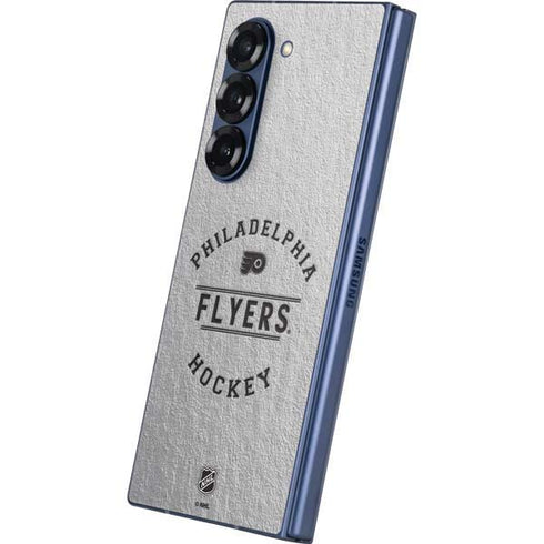 NHL Philadelphia Flyers Black Text Galaxy Z Fold6 Skin