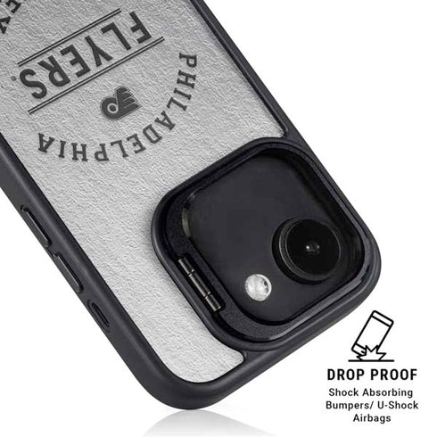 NHL Philadelphia Flyers Black Text iPhone 16e Kickstand Case