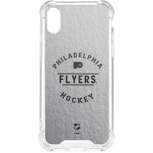 NHL Philadelphia Flyers Black Text iPhone XS Clear Case