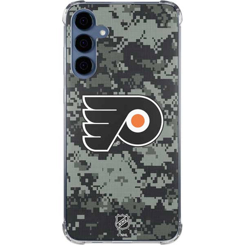 NHL Philadelphia Flyers Camo Galaxy A35 5G Clear Case
