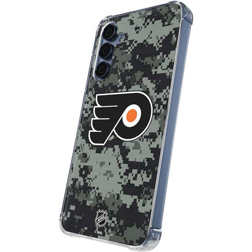 NHL Philadelphia Flyers Camo Galaxy A55 5G Clear Case