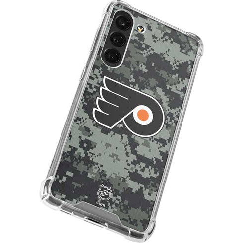 NHL Philadelphia Flyers Camo Galaxy S24 FE Clear Case