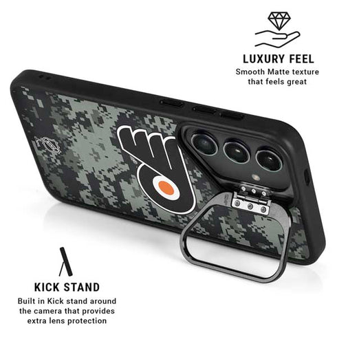 NHL Philadelphia Flyers Camo Galaxy S25 Kickstand Case