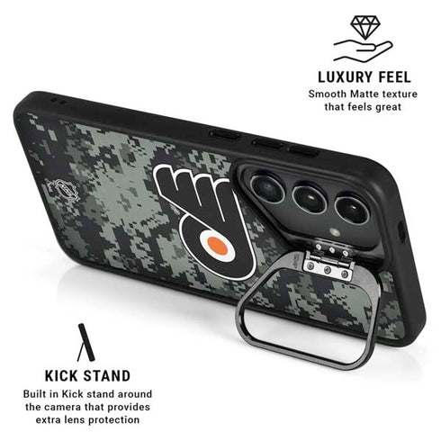NHL Philadelphia Flyers Camo Galaxy S25 Ultra Kickstand Case