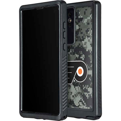 NHL Philadelphia Flyers Camo Galaxy S24 Ultra Waterproof Case