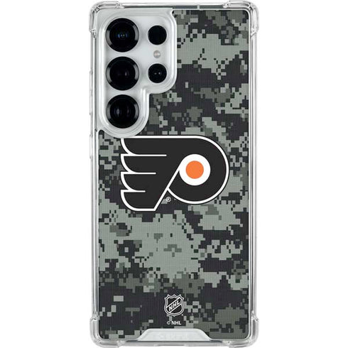 NHL Philadelphia Flyers Camo Galaxy S25 Ultra Clear Case