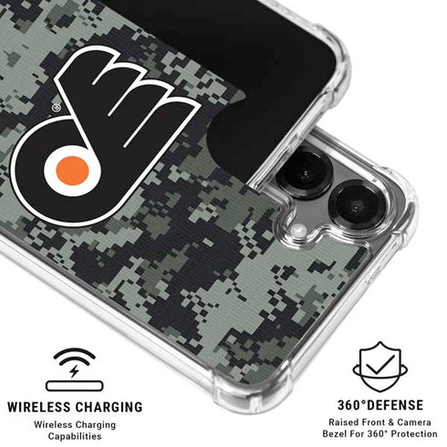 NHL Philadelphia Flyers Camo Galaxy S26 Clear Case