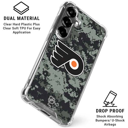 NHL Philadelphia Flyers Camo Galaxy S26 Plus Clear Case