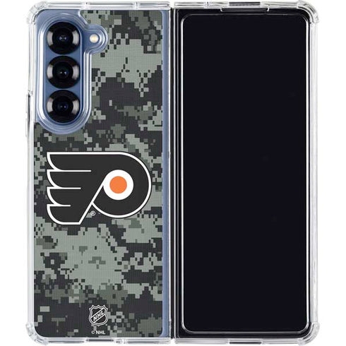 NHL Philadelphia Flyers Camo Galaxy Z Fold6 Clear Case