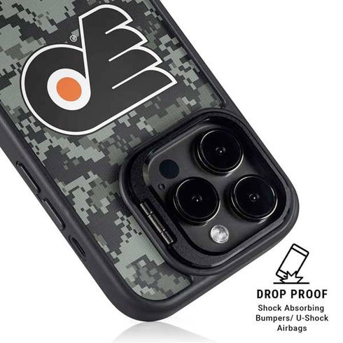 NHL Philadelphia Flyers Camo iPhone 14 Pro Kickstand Case