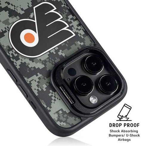 NHL Philadelphia Flyers Camo iPhone 15 Pro Kickstand Case