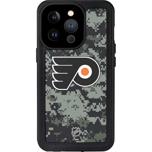 NHL Philadelphia Flyers Camo iPhone 15 Pro Waterproof Case