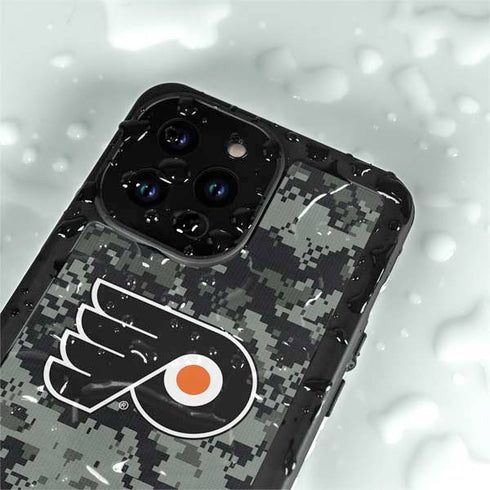 NHL Philadelphia Flyers Camo iPhone 15 Pro Waterproof Case