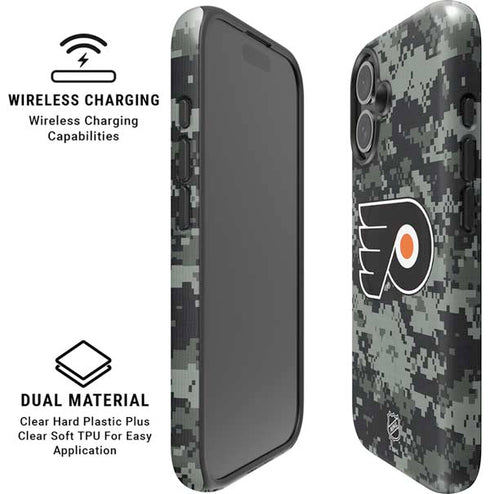 NHL Philadelphia Flyers Camo iPhone 16 Magsafe Impact Case