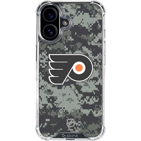 NHL Philadelphia Flyers Camo iPhone 16 Plus Clear Case