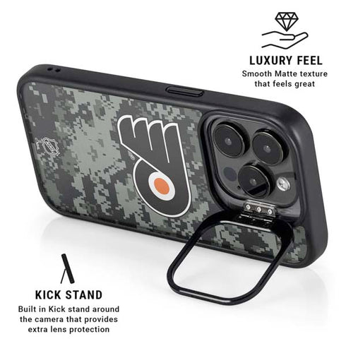 NHL Philadelphia Flyers Camo iPhone 16 Pro Kickstand Case