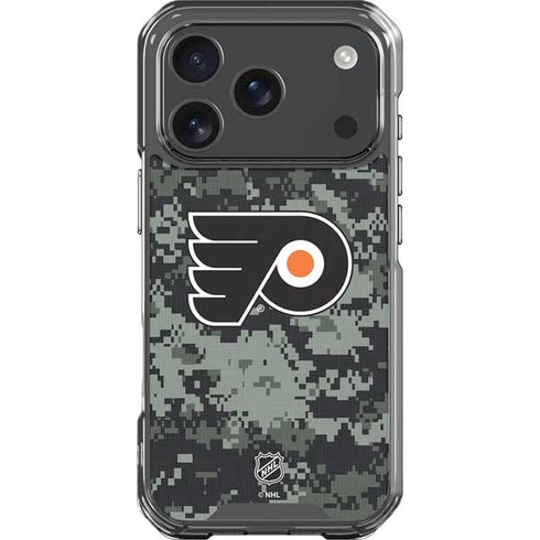 NHL Philadelphia Flyers Camo iPhone 18 Pro Clear Case