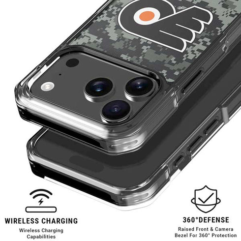 NHL Philadelphia Flyers Camo iPhone 18 Pro Clear Case