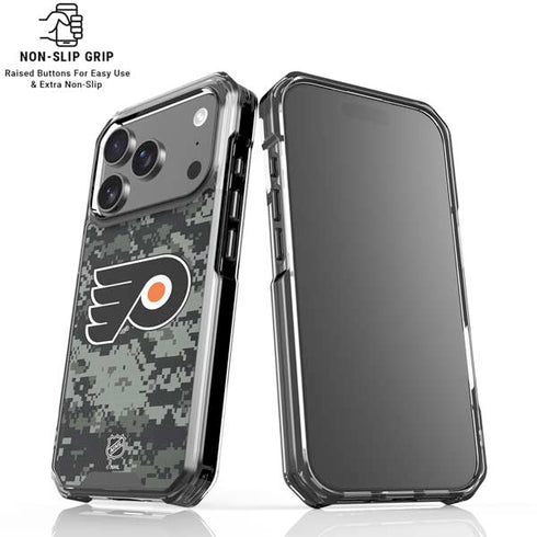 NHL Philadelphia Flyers Camo iPhone 18 Pro Clear Case
