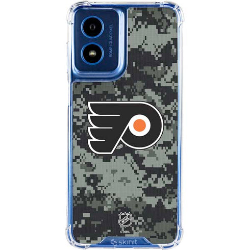 NHL Philadelphia Flyers Camo Moto G 5G (2024) Clear Case