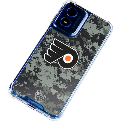 NHL Philadelphia Flyers Camo Moto G 5G (2024) Clear Case