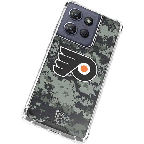 NHL Philadelphia Flyers Camo Moto G Power 5G (2025) Clear Case