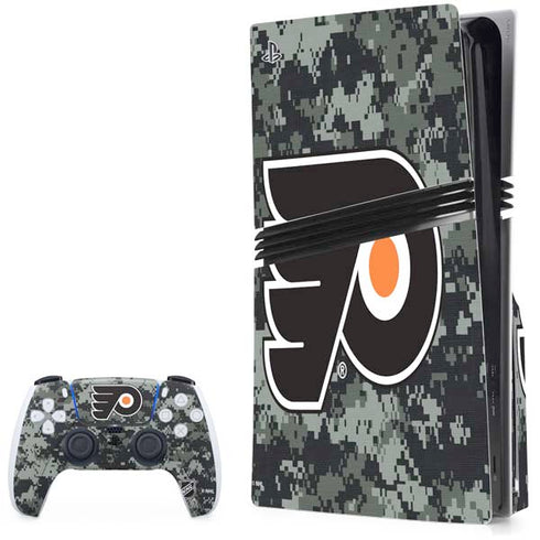 NHL Philadelphia Flyers Camo PS5 Pro Disk Bundle Skin