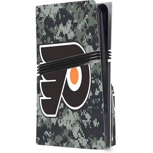 NHL Philadelphia Flyers Camo PS5 Pro Disk Console Skin
