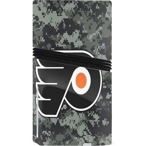 NHL Philadelphia Flyers Camo PS5 Pro Disk Console Skin