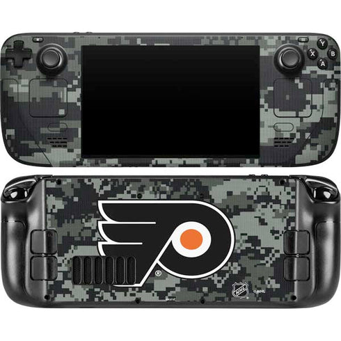 NHL Philadelphia Flyers Camo Steam Deck Handheld Gaming Computer OLED Skin