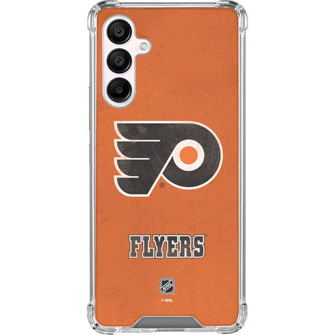 NHL Philadelphia Flyers Distressed Galaxy A16 5G Clear Case