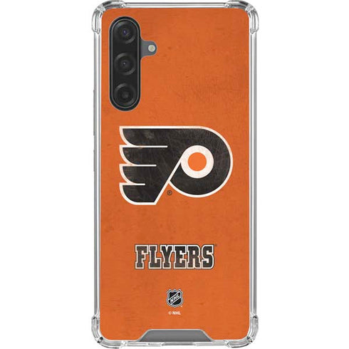 NHL Philadelphia Flyers Distressed Galaxy A17 Clear Case
